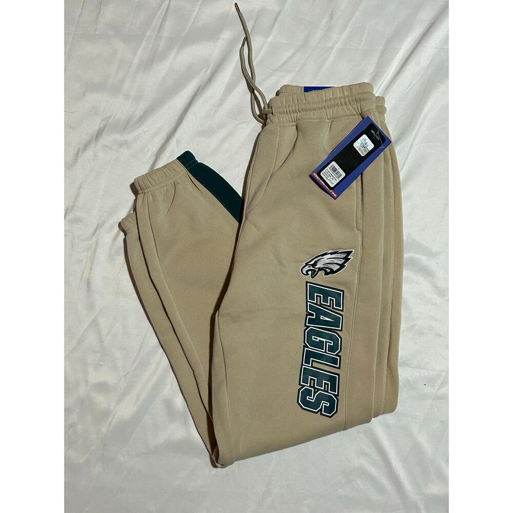 NFL Ultra Game Eagles Sweatpants Sand / $75 Retail!! / Size S / Brand New!
